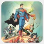 The New 52 Cover 3 Capullo Variant Square Sticker