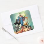 The New 52 Cover 3 Capullo Variant Square Sticker