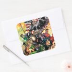 The New 52 Cover 5 Square Sticker