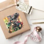 The New 52 Cover 5 Square Sticker