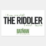 The Riddler I Know What I Must Become Rectangular Sticker