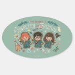 The Season Is Sweeter With Friends Oval Sticker