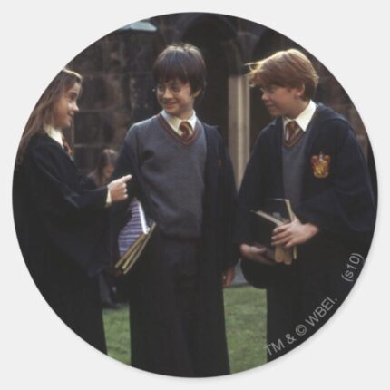 The Group Outside Of Hogwarts Classic Round Sticker