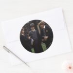 The Group Outside Of Hogwarts Classic Round Sticker