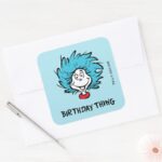 Thing One Thing Two Birthday Thing Square Sticker