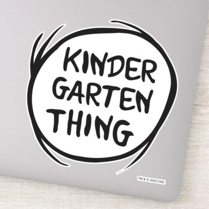 Thing One Thing Two Kindergarten Thing Sticker