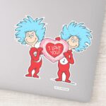Thing One Thing Two I Love You Sticker