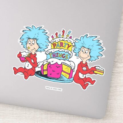 Thing One Thing Two Party Things Sticker
