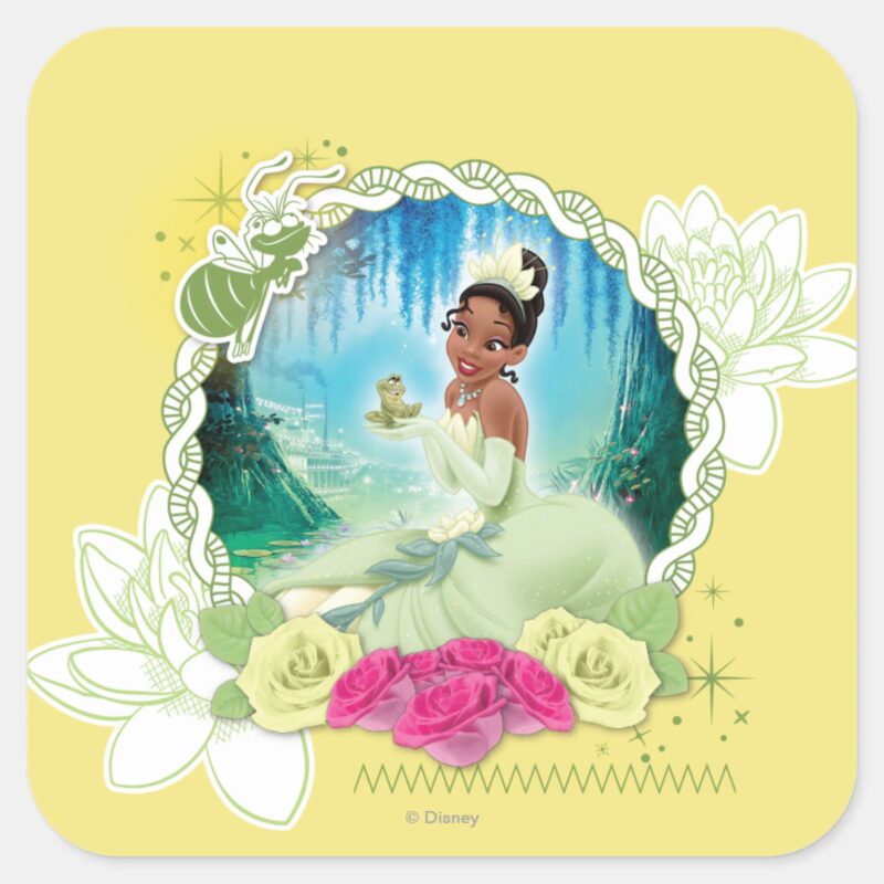 Tiana I Am A Princess Square Sticker Tiana I Am A Princess Square Sticker