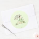 Tiana Under Tree Classic Round Sticker