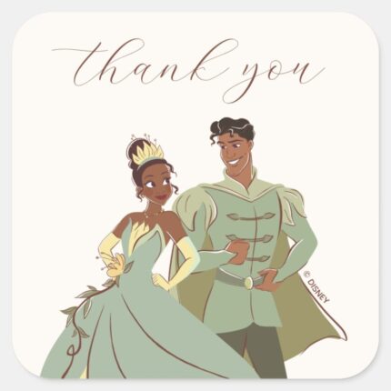 Tiana And Naveen Wedding Thank You Square Sticker