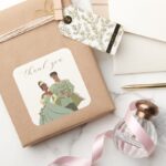 Tiana And Naveen Wedding Thank You Square Sticker