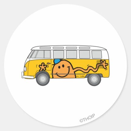 Tickle Bus Classic Round Sticker