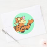 Tigger 10 Classic Round Sticker