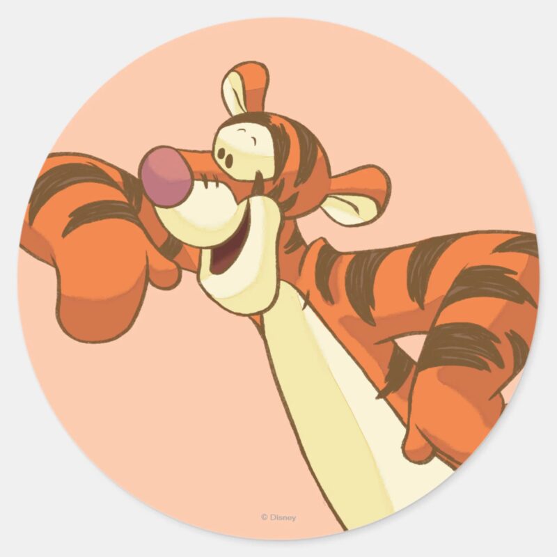 Tigger 3 Classic Round Sticker