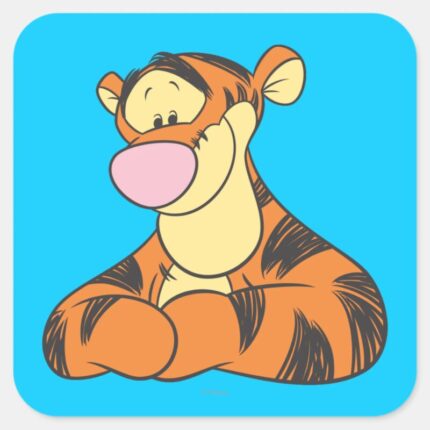 Tigger 5 Square Sticker