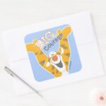 Tigger Big Courage Square Sticker