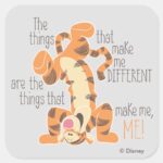 Tigger Make Me Me Quote Square Sticker