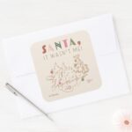 Tigger Santa It Wasnt Me Square Sticker