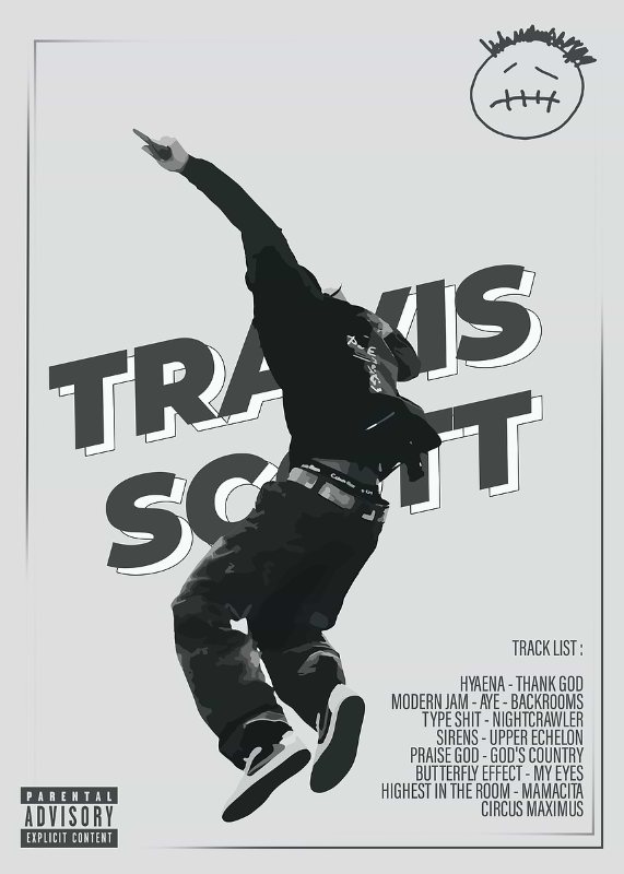 Travis Scott Album Cover Music Poster