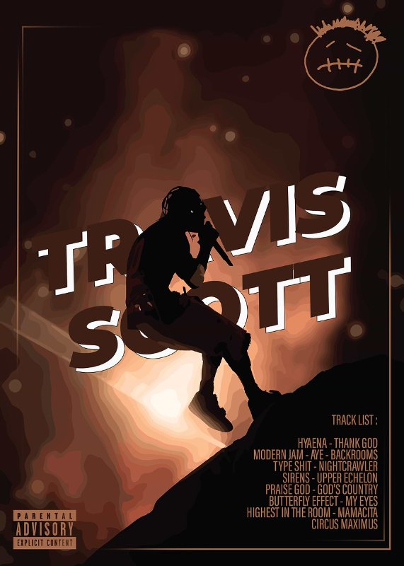 Travis Scott Album Cover Music Poster