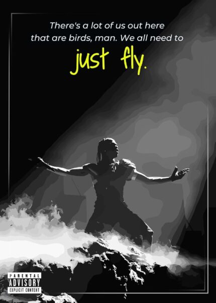 Travis Scott Just Fly Music Poster