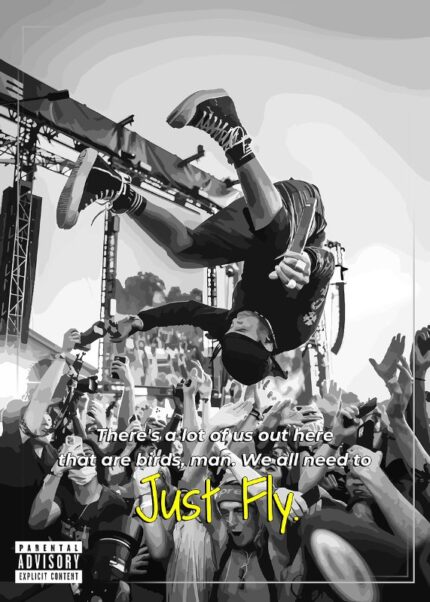 Travis Scott Just Fly Concert Music Poster