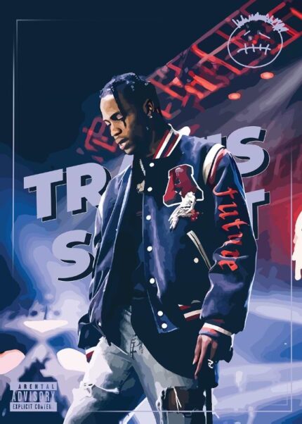 Travis Scott Portrait Music Poster