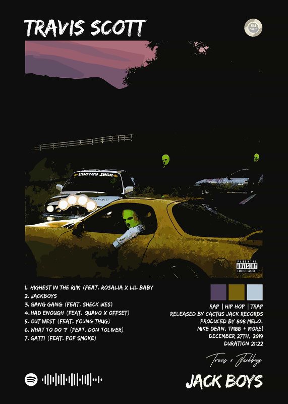 Travis Scott And JackBoys Album Music Poster