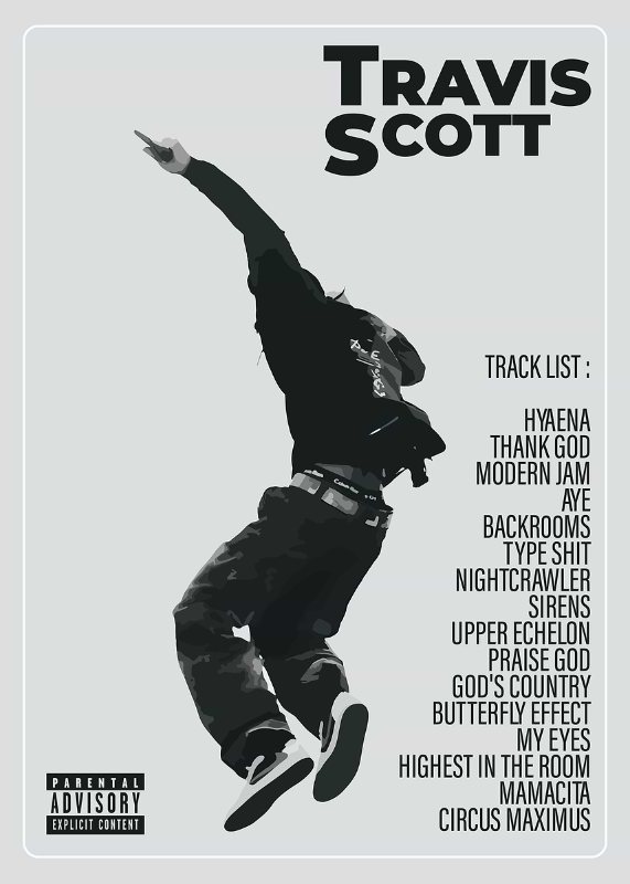 Travis Scott Music Poster