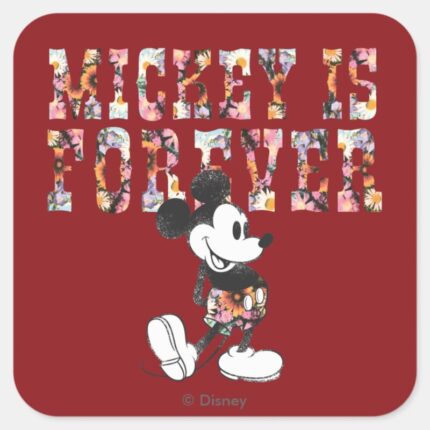 Trendy Mickey Forever Square Sticker