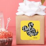 Trendy Mickey Laugh At Yourself Square Sticker