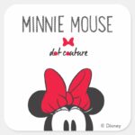 Trendy Minnie Dot Couture Square Sticker