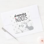 Trendy Minnie Dreaming In Dots Square Sticker