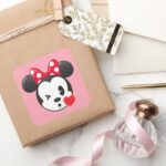 Trendy Minnie Flirty Emoji Square Sticker