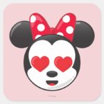 Trendy Minnie In Love Emoji Square Sticker