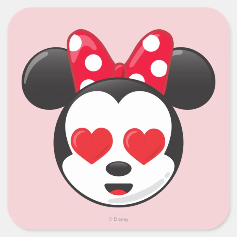 Trendy Minnie In Love Emoji Square Sticker