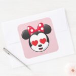 Trendy Minnie In Love Emoji Square Sticker