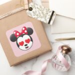 Trendy Minnie In Love Emoji Square Sticker