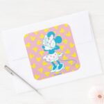 Trendy Minnie Peek A Boo Square Sticker