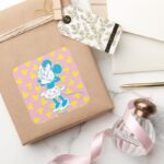 Trendy Minnie Peek A Boo Square Sticker