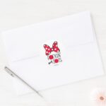Trendy Minnie Rockin My Dots Classic Round Sticker