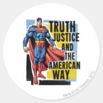 Truth Justice Classic Round Sticker