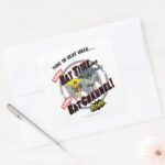 Tune In Next Week Graphic Square Sticker