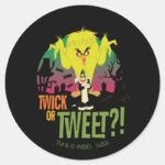 Twick Or Tweet TWEETY™ SYLVESTER™ Classic Round Sticker