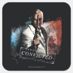 Two Face Convicted Square Sticker
