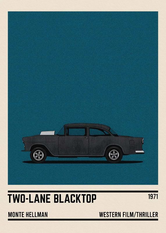 Two Lane Blacktop Car Poster