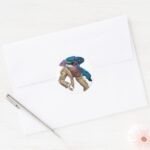 Two Face Falls Classic Round Sticker