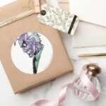 Two Face Profile Classic Round Sticker