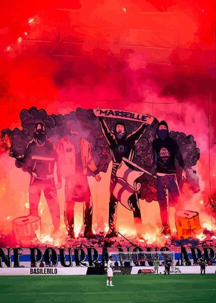 Ultras Marseille Football Poster